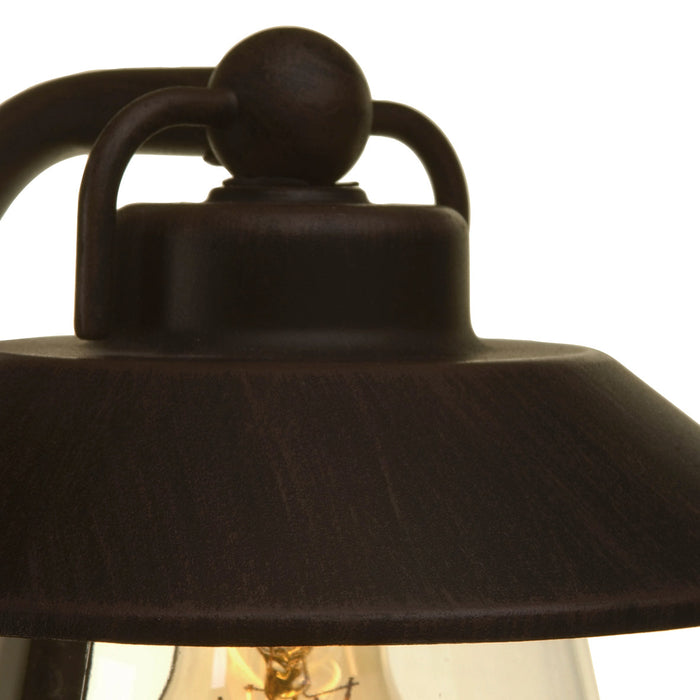 Lutec 5264207213 CATE IP44 E27 Outdoor Wall Light with PIR - Black Rust (Lamp Not Included)