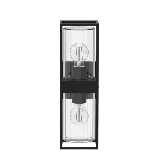 Lutec 5288804012 FLAIR IP44 E27 Outdoor Up/Down Wall Light - Matt Black (Lamp Not Included)