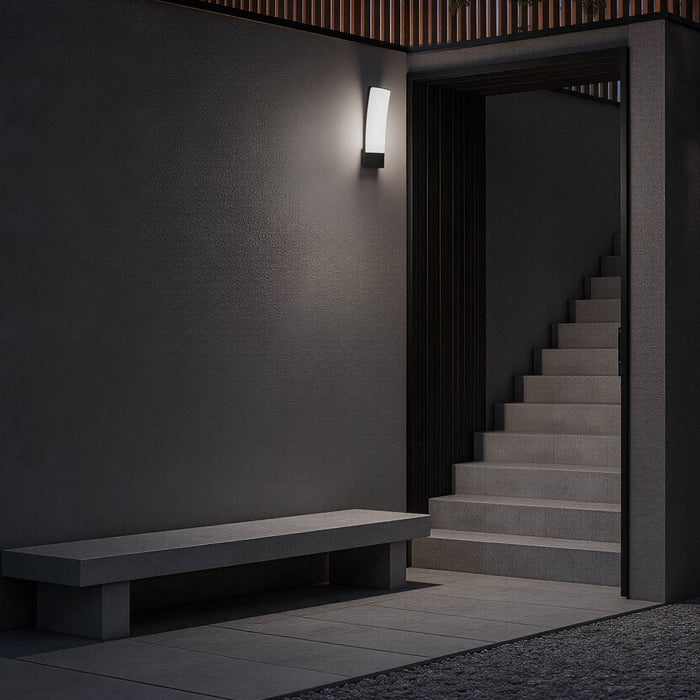 Lutec 5288902118 KIRA 17.3W IP54 LED Outdoor Wall Light 4000K - Dark Grey