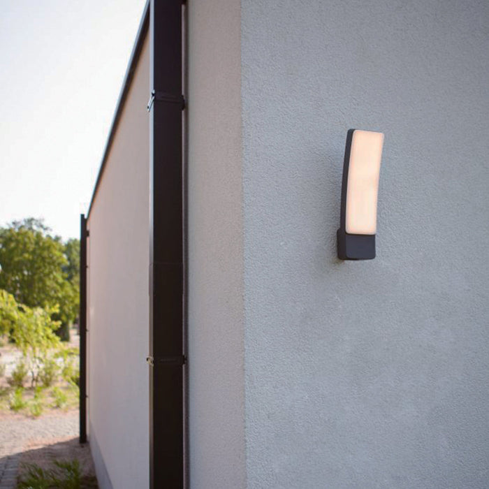 Lutec 5288902118 KIRA 17.3W IP54 LED Outdoor Wall Light 4000K - Dark Grey