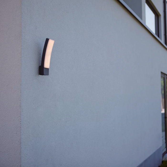 Lutec 5288902118 KIRA 17.3W IP54 LED Outdoor Wall Light 4000K - Dark Grey