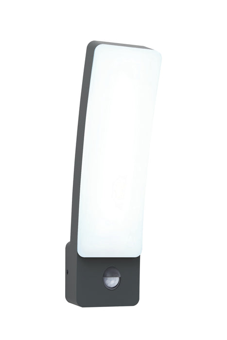 Lutec 5288903118 KIRA 18W IP54 LED Outdoor Wall Light PIR 4000K - Dark Grey