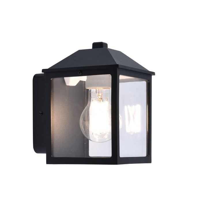 Lutec 5290603012 SPIRE IP44 E27 Outdoor Wall Light - Matt Black (Lamp Not Included)