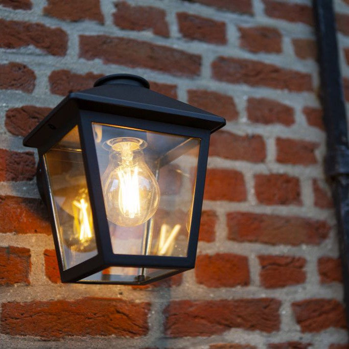 Lutec 5294502012 ZAGO IP44 E27 Outdoor Wall Light - Matt Black (Lamp Not Included)