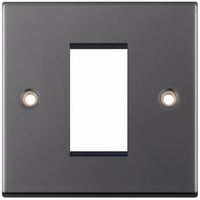 Selectric 5M-3 5M 1 Aperture Euro Media / Data Plate - Black Nickel