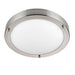 Saxby 54675 Portico LED satin Nickel IP44 9W Satin nickel effect plate & frosted glass 9W LED module (SMD 5630) Cool White - westbasedirect.com