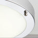 Saxby 54676 Portico LED chrome IP44 9W Chrome effect plate & frosted glass 9W LED module (SMD 5630) Cool White - westbasedirect.com