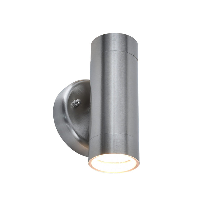 Lutec 5510801001 RADO IP44 GU10 Outdoor Up/Down Wall Light - Stainless Steel (Lamp Not Included)