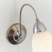 Endon 124-1 Petal 1lt Wall Satin chrome plate & opal glass 40W E14 golf (Required) - westbasedirect.com