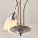 Endon 124-3 Petal 3lt Semi flush Satin chrome plate & opal glass 3 x 40W E14 golf (Required) - westbasedirect.com