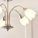 Endon 124-5 Petal 5lt Semi flush Satin chrome plate & opal glass 5 x 7W LED E14 (Required) - westbasedirect.com