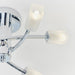 Endon 146-6CH Havana 6lt Semi flush Chrome plate & frosted glass 6 x 3W LED G9 (Required) - westbasedirect.com