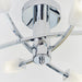 Endon 146-6CH Havana 6lt Semi flush Chrome plate & frosted glass 6 x 3W LED G9 (Required) - westbasedirect.com