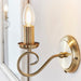 Endon 180-1AN Trafford 1lt Wall Antique brass plate 6W LED E14 (Required) - westbasedirect.com