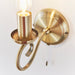 Endon 180-1AN Trafford 1lt Wall Antique brass plate 6W LED E14 (Required) - westbasedirect.com