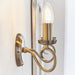 Endon 180-2AN Trafford 2lt Wall Antique brass plate 2 x 60W E14 candle (Required) - westbasedirect.com