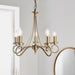 Endon 180-5AN Trafford 5lt Pendant Antique brass plate 5 x 60W E14 candle (Required) - westbasedirect.com