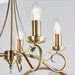 Endon 180-5AN Trafford 5lt Pendant Antique brass plate 5 x 60W E14 candle (Required) - westbasedirect.com