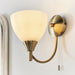 Endon 1805-1AN Alton 1lt Wall Antique brass plate & opal glass 60W E14 golf (Required) - westbasedirect.com