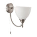 Endon 1805-1SC Alton 1lt Wall Satin chrome plate & opal glass 60W E14 golf (Required) - westbasedirect.com