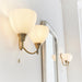 Endon 1805-2AN Alton 2lt Wall Antique brass plate & opal glass 2 x 60W E14 golf (Required) - westbasedirect.com