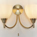 Endon 1805-2AN Alton 2lt Wall Antique brass plate & opal glass 2 x 60W E14 golf (Required) - westbasedirect.com