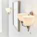 Endon 1805-2SC Alton 2lt Wall Satin chrome plate & opal glass 2 x 60W E14 golf (Required) - westbasedirect.com