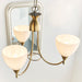 Endon 1805-3AN Alton 3lt Pendant Antique brass plate & opal glass 3 x 60W E14 golf (Required) - westbasedirect.com