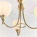 Endon 1805-3AN Alton 3lt Pendant Antique brass plate & opal glass 3 x 60W E14 golf (Required) - westbasedirect.com