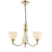 Endon 1805-3AN Alton 3lt Pendant Antique brass plate & opal glass 3 x 60W E14 golf (Required) - westbasedirect.com