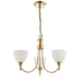 Endon 1805-3AN Alton 3lt Pendant Antique brass plate & opal glass 3 x 60W E14 golf (Required) - westbasedirect.com