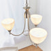 Endon 1805-3SC Alton 3lt Pendant Satin chrome plate & opal glass 3 x 60W E14 golf (Required) - westbasedirect.com