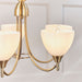 Endon 1805-5AN Alton 5lt Pendant Antique brass plate & opal glass 5 x 60W E14 golf (Required) - westbasedirect.com