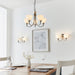 Endon 1805-5SC Alton 5lt Pendant Satin chrome plate & opal glass 5 x 60W E14 golf (Required) - westbasedirect.com