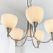 Endon 1805-5SC Alton 5lt Pendant Satin chrome plate & opal glass 5 x 60W E14 golf (Required) - westbasedirect.com