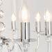 Endon 2013-8CH Parkstone 8lt Pendant Chrome plate & clear glass 8 x 60W E14 candle (Required) - westbasedirect.com