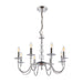 Endon 2013-8CH Parkstone 8lt Pendant Chrome plate & clear glass 8 x 60W E14 candle (Required) - westbasedirect.com