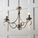 Endon 2030-3AS Bernice 3lt Pendant Antique silver effect plate 3 x 60W E14 candle (Required) - westbasedirect.com