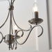 Endon 2030-3AS Bernice 3lt Pendant Antique silver effect plate 3 x 60W E14 candle (Required) - westbasedirect.com