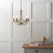 Endon 2030-5AN Bernice 5lt Pendant Antique brass plate 5 x 60W E14 candle (Required) - westbasedirect.com