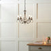 Endon 2030-5AS Bernice 5lt Pendant Antique silver effect plate 5 x 60W E14 candle (Required) - westbasedirect.com