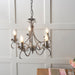 Endon 2030-5AS Bernice 5lt Pendant Antique silver effect plate 5 x 60W E14 candle (Required) - westbasedirect.com