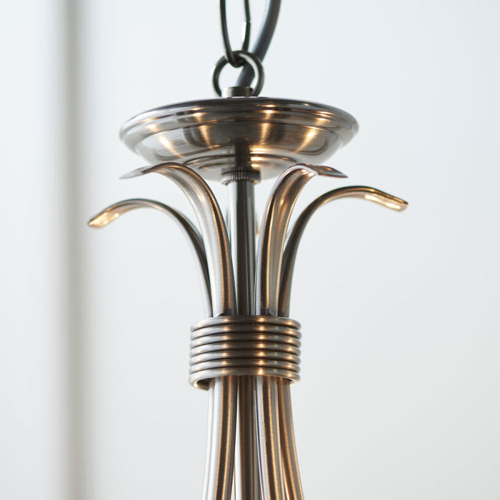 Endon 2030-5AS Bernice 5lt Pendant Antique silver effect plate 5 x 60W E14 candle (Required) - westbasedirect.com