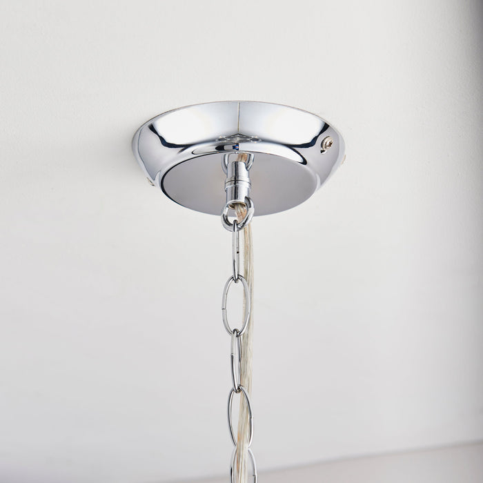 Endon 308-8CL Clarence 8lt Pendant Clear acrylic & chrome plate 8 x 60W E14 candle (Required) - westbasedirect.com