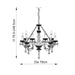 Endon 308-8CL Clarence 8lt Pendant Clear acrylic & chrome plate 8 x 60W E14 candle (Required) - westbasedirect.com