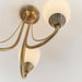 Endon 601-3AN Haughton 3lt Semi flush Antique brass plate & opal glass 3 x 60W E14 candle (Required) - westbasedirect.com