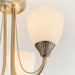 Endon 601-3AN Haughton 3lt Semi flush Antique brass plate & opal glass 3 x 60W E14 candle (Required) - westbasedirect.com