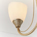 Endon 601-3AN Haughton 3lt Semi flush Antique brass plate & opal glass 3 x 60W E14 candle (Required) - westbasedirect.com