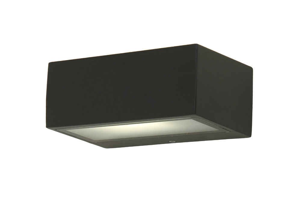 Lutec 5602734118 GEMINI IP54 E27 Outdoor Wall Light - Dark Grey (Lamp Not Included)