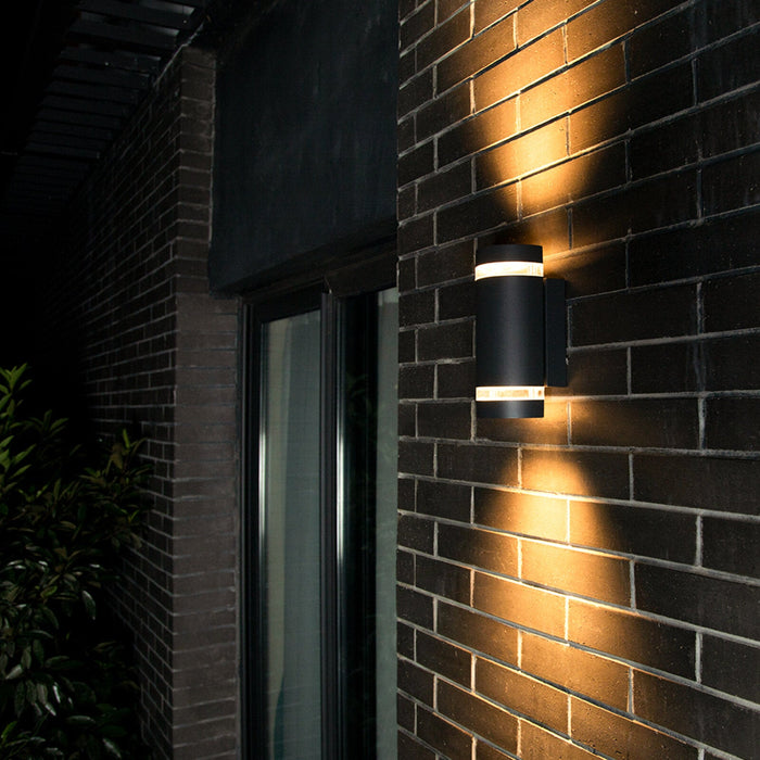 Lutec 5604011012 FOCUS IP44 GU10 Outdoor Up/Down Wall Light - Matt Black (Lamp Not Included)